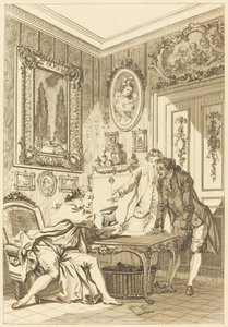 Den fortryllede koppen av Jean Baptiste Michel Dupreel after Jean Honoré Fragonard