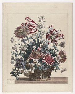 Kurv med blomster Bloemenmand av Jean Baptiste Monnoyer