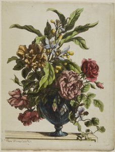 Vase med blomster av Jean Baptiste Monnoyer