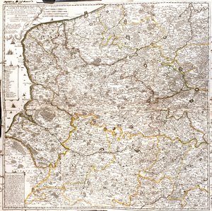 Kart over Artois (Frankrike) og Flandern (Belgia, Nederland) (Gravering av Jean Baptiste Nolin