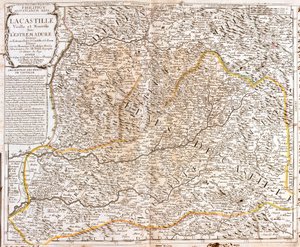Kart over Castilla (Spania) (Gravering av Jean Baptiste Nolin