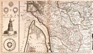 Kart over Aquitaine (Frankrike) (Gravering av Jean Baptiste Nolin