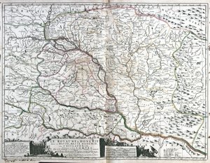 Kart over kongeriket Ungarn (gravering av Jean Baptiste Nolin