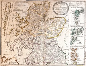 Kart over kongeriket Skottland, under regjeringen til James II av Jean Baptiste Nolin