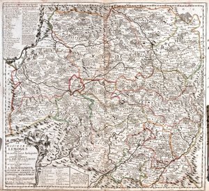 Kart over bispedømmet Limoges (Frankrike) (Gravering av Jean Baptiste Nolin