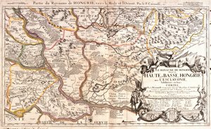 Kart over den orientalske delen av kongeriket Ungarn (gravering av Jean Baptiste Nolin