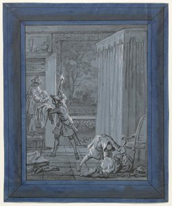Ektemannen, kona og tyven / Le Mari, la Femme et le Voleur Illustrasjoner for fabler av Jean de La Fontaine (serietittel) av Jean Baptiste Oudry