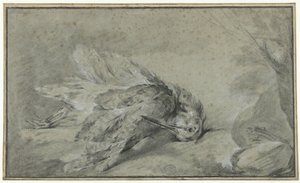 Død skogshane (Scolopax rusticola) av Jean Baptiste Oudry