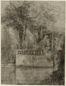 Gitterarbeid og reflekterende basseng på Arcueil av Jean Baptiste Oudry