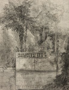 Gitterarbeid og reflekterende basseng ved Arcueil, 1744-47 av Jean Baptiste Oudry