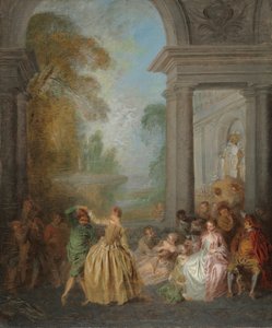 Dansere i en paviljong, 1720-tallet.