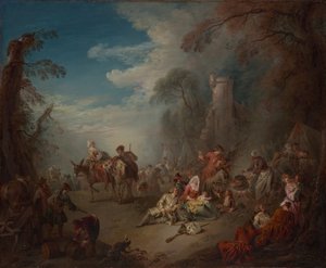 Tropper i hvile, ca. 1725.