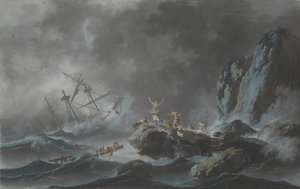 Et forlis i en storm, 1782.