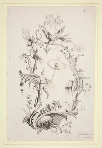 Bok med kinesiske ornamenter, 6 ark av Jean Baptiste Pillement