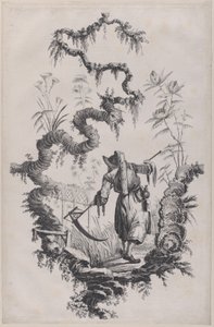 Chinoiserie Ornament Print, 1755. av Jean Baptiste Pillement