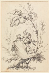 Design for tittelside, Cahier des Parasols Chinois av Jean Baptiste Pillement