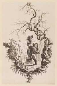 Figur og gren av Jean Baptiste Pillement