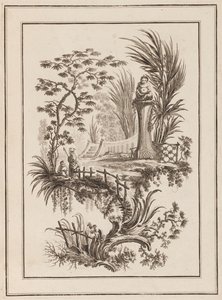 Figurer i hagen av Jean Baptiste Pillement