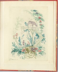 Ornamental Design fra Ny pakke med kinesiske notatbøker for bruk av designere og malere No.3, Inventes et dessines av Jean Pillement. Graver av Anne Allen av Jean Baptiste Pillement