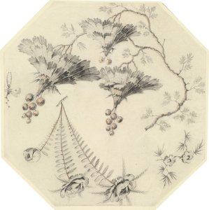 Pagode blomster og roser av Jean Baptiste Pillement