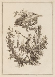 Plate 11, fra "Suite of Twelve Fishermen and Hunters" av Jean Baptiste Pillement