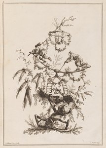 Plate 3, "Chinese Whiteboard Notebook" av Jean Baptiste Pillement