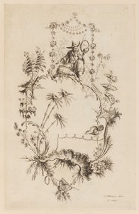 Plate 3, fra "A New Book of Chinese Ornaments" av Jean Baptiste Pillement