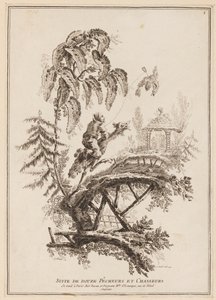 Tittelside, "Suite av tolv fiskere og jegere" av Jean Baptiste Pillement