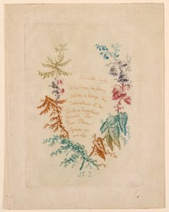 Tittelside for "New Suite of Ideal Flower Notebooks" nr. 2 av Jean Baptiste Pillement