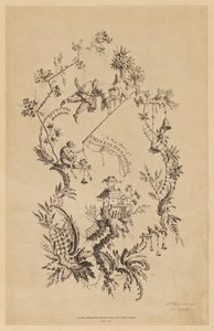Tittelside, fra "A New Book of Chinese Ornaments" av Jean Baptiste Pillement