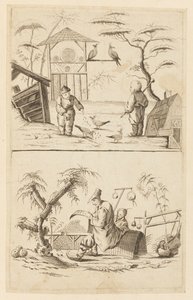 To kinesiske scener av Jean Baptiste Pillement