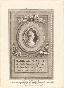 Marie Antoinette av Jean Baptiste Raphael Urbain Massard