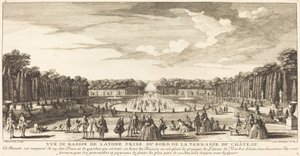 Utsikt over Bassin de Latona tatt fra kanten av Chateau Terrace