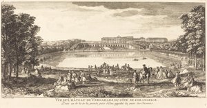 Utsikt over slottet i Versailles fra Cote de l