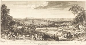 Utsikt over landskapet til kongehuset Saint Cir av Jean Baptiste Rigaud