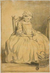 Jente som spiser kirsebær av Jean-Baptiste Simeon Chardin