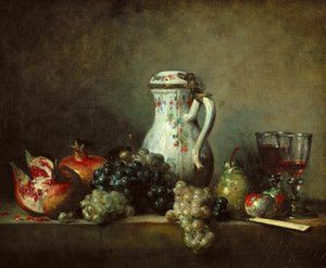 Druer og granatepler av Jean Baptiste Simeon Chardin