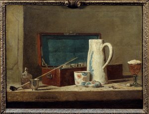 Piper og vase for å drikke eller røyke Maleri av Jean Baptiste Simeon Chardin (1699-1779) 1700-talls søn. 0,32 x 0,42 m. Paris. Museet Louvre av Jean Baptiste Simeon Chardin