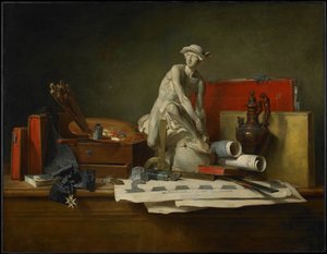 Kunstens attributter og belønningene som tildeles dem av Jean-Baptiste Simeon Chardin