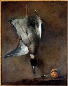 Maleriet The Dead Duck av Jean Baptiste Simeon Chardin (1699-1779) Gien fra 1700-tallet, Musee de la Chasse av Jean Baptiste Simeon Chardin