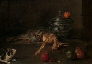 Sølvterrinen, ca. 1728-30. av Jean Baptiste Simeon Chardin