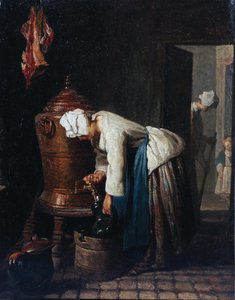 Kvinne som henter vann fra sisternen av Jean-Baptiste Simeon Chardin