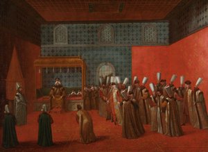 Ambassadør Cornelis Calkoen ved sitt publikum med sultan Ahmed III Ambassadør Cornelis Calkoen i publikum med sultan Ahmed III, 14. september 1727 av Jean Baptiste Vanmour