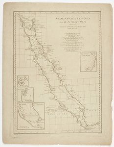 Arabiabukta eller Rødehavet, gravert av Thomas Bowen, 1788 av Jean-Baptiste after dAnville