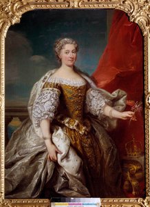 Portrett av Catherine Bnin Opalinska, kone til Stanislas Lescinski, dronning av Polen, da hertuginne av Lorraine og Bar (1680-1747) Maleri av Jean Baptiste Van Loo (1684-1745) 1725 Søn. 1,41x1,12 m