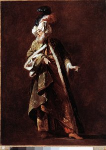 Imamen til den store moskeen Maleri av Jean Barbault (1718-1762) 1748 Søn. 66x49 cm Paris, Louvre-museet