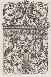 Diverse stykker av låsesmeder, side 11 recto, ca. 1663. av Jean Berain