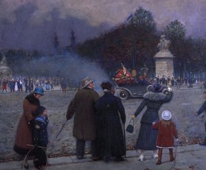 Tysk flagg båret til Invalides, ca. 1914. av Jean Beraud