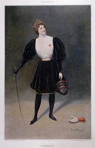 Fescrimeuse - tegning av Jean Beraud (1849 - 1935) av Jean Beraud