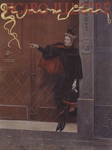 Regner det? (Regner det?). Forside av Le Figaro Illustre, november 1893